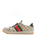 Gucci GG Supreme Calfskin Men's Screener Sneakers 9.5 Beige
