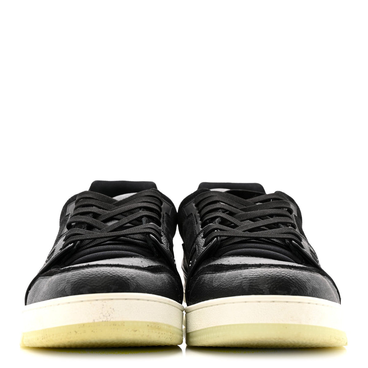 Louis Vuitton Monogram Eclipse Men's LV Trainer Sneakers 10 Black