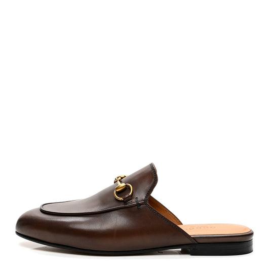 Gucci Calfskin Women's Princetown Slippers 35 Fondente Brown