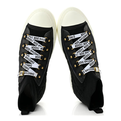 Christian Dior Technical Mesh Women's Walk'n Dior High Top Sneakers 38.5 Black