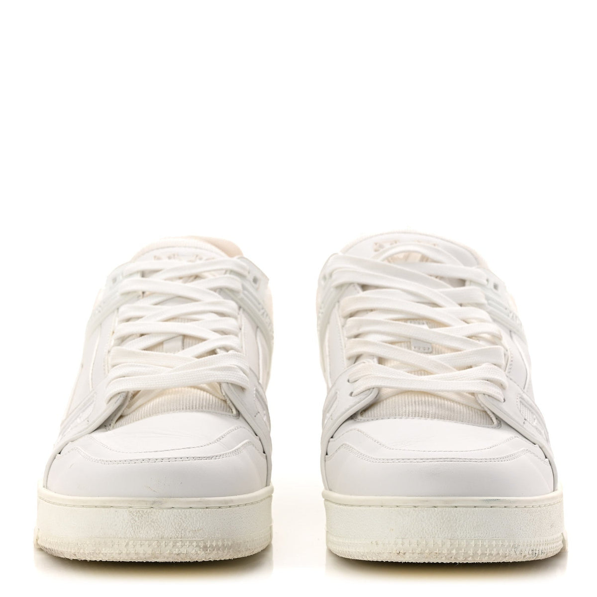 Louis Vuitton Calfskin Men's LV Trainer Sneakers 9.5 White
