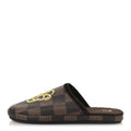 Louis Vuitton Damier Ebene Men's Palace Slippers 8 Mocha