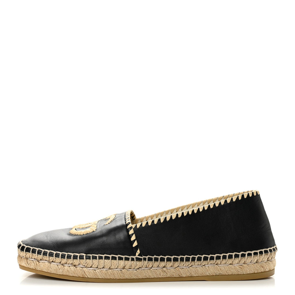 Gucci Nappa Charlotte GG Marmont Miguel Women's Espadrilles Black