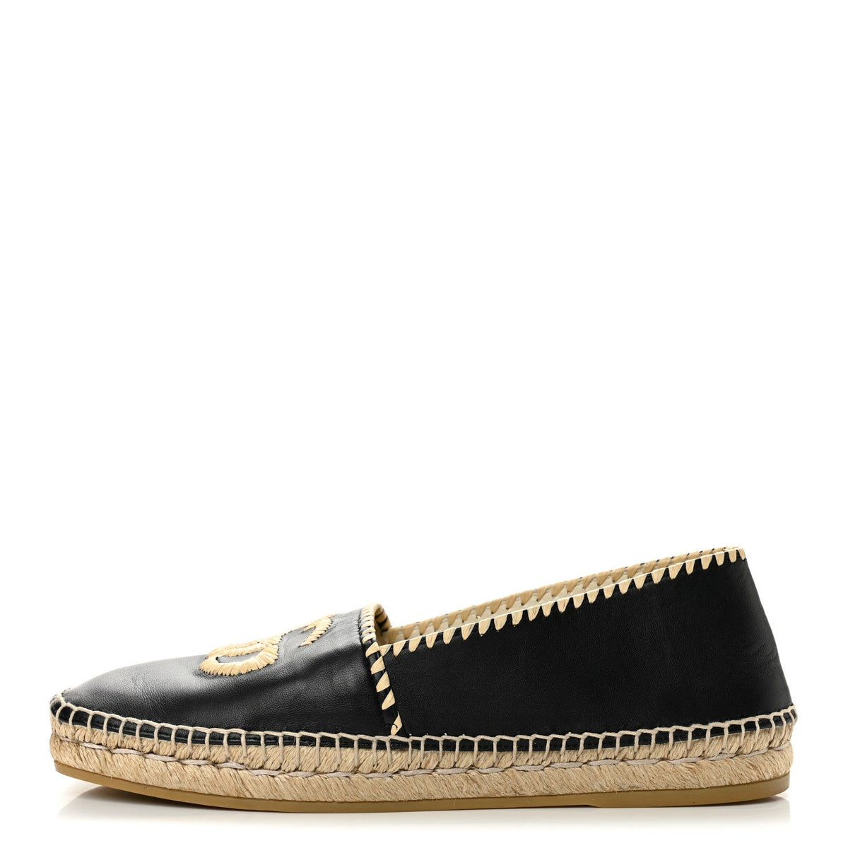 Gucci Nappa Women's Charlotte GG Marmont Miguel Espadrilles 40 Black