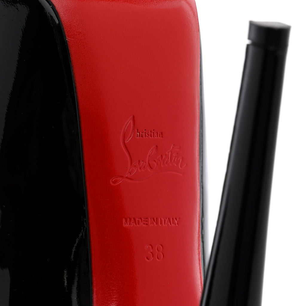 Christian Louboutin Patent Calfskin Highness 160 Women's Platform Pumps 38 Black
