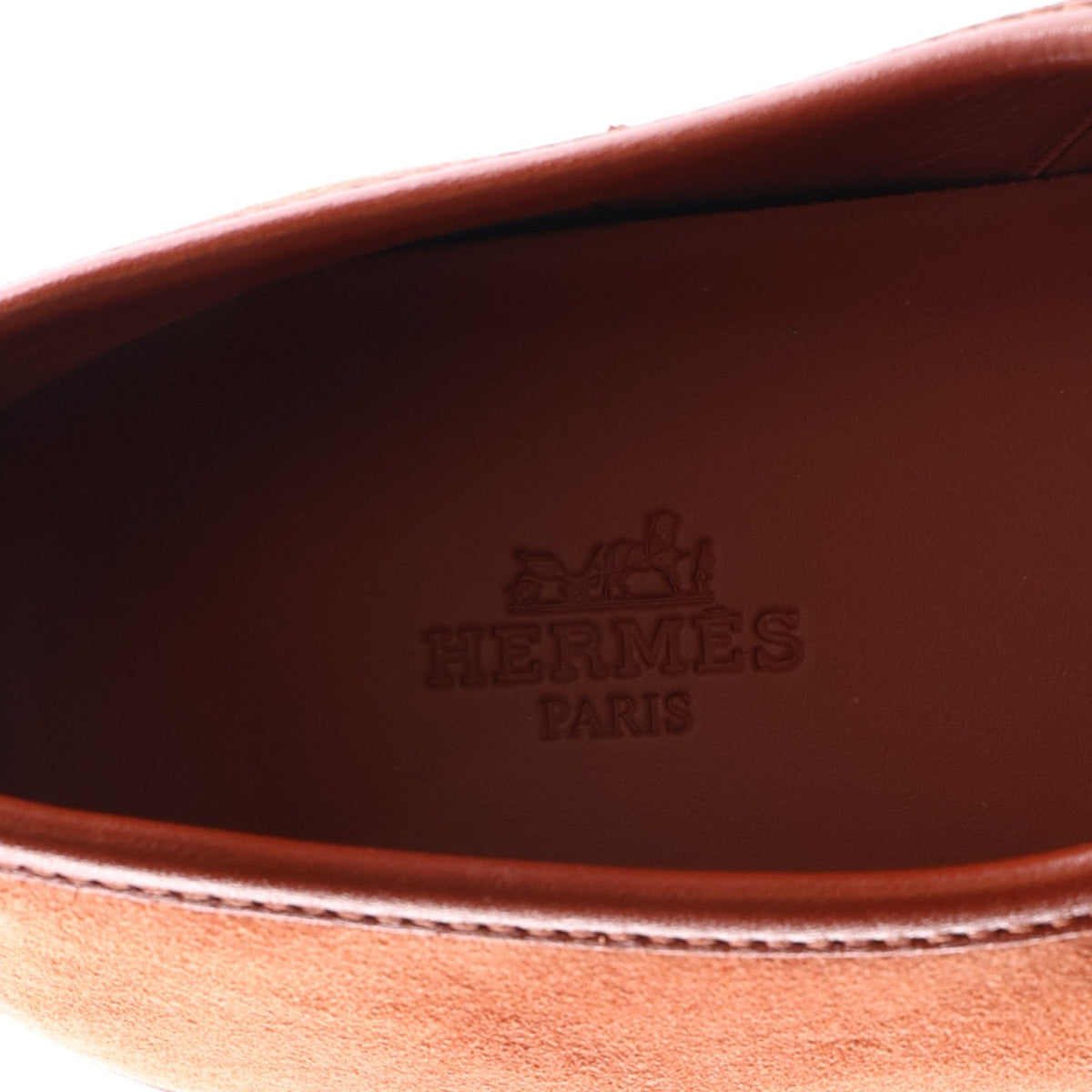 Hermes Suede Goatskin Nappa Jour Women's Loafers Gold