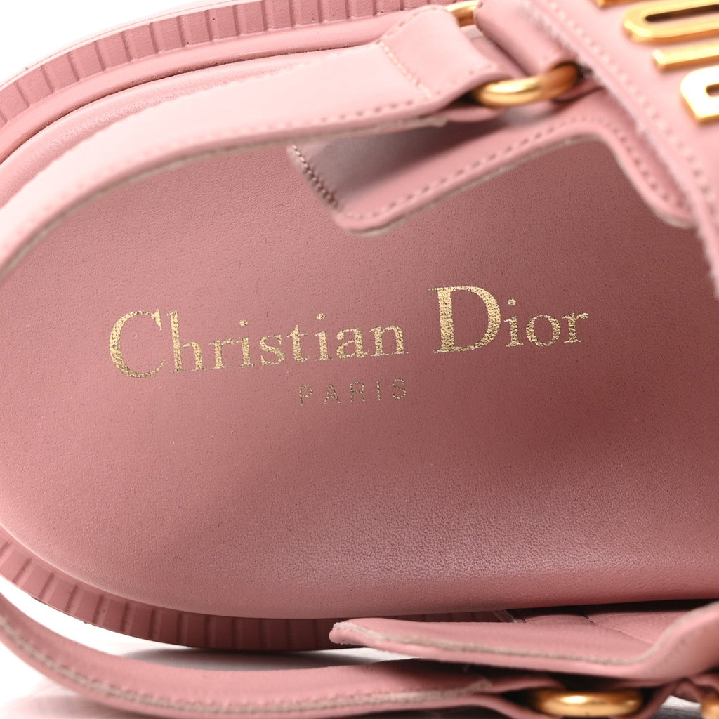 Christian Dior Lambskin Women's Dioract Sandals 39.5 Pink