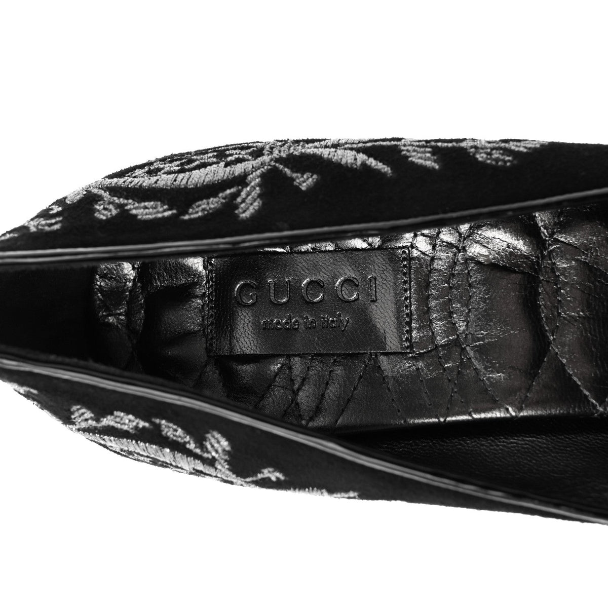 Gucci Suede Brocade Women's Pumps 9 Black
