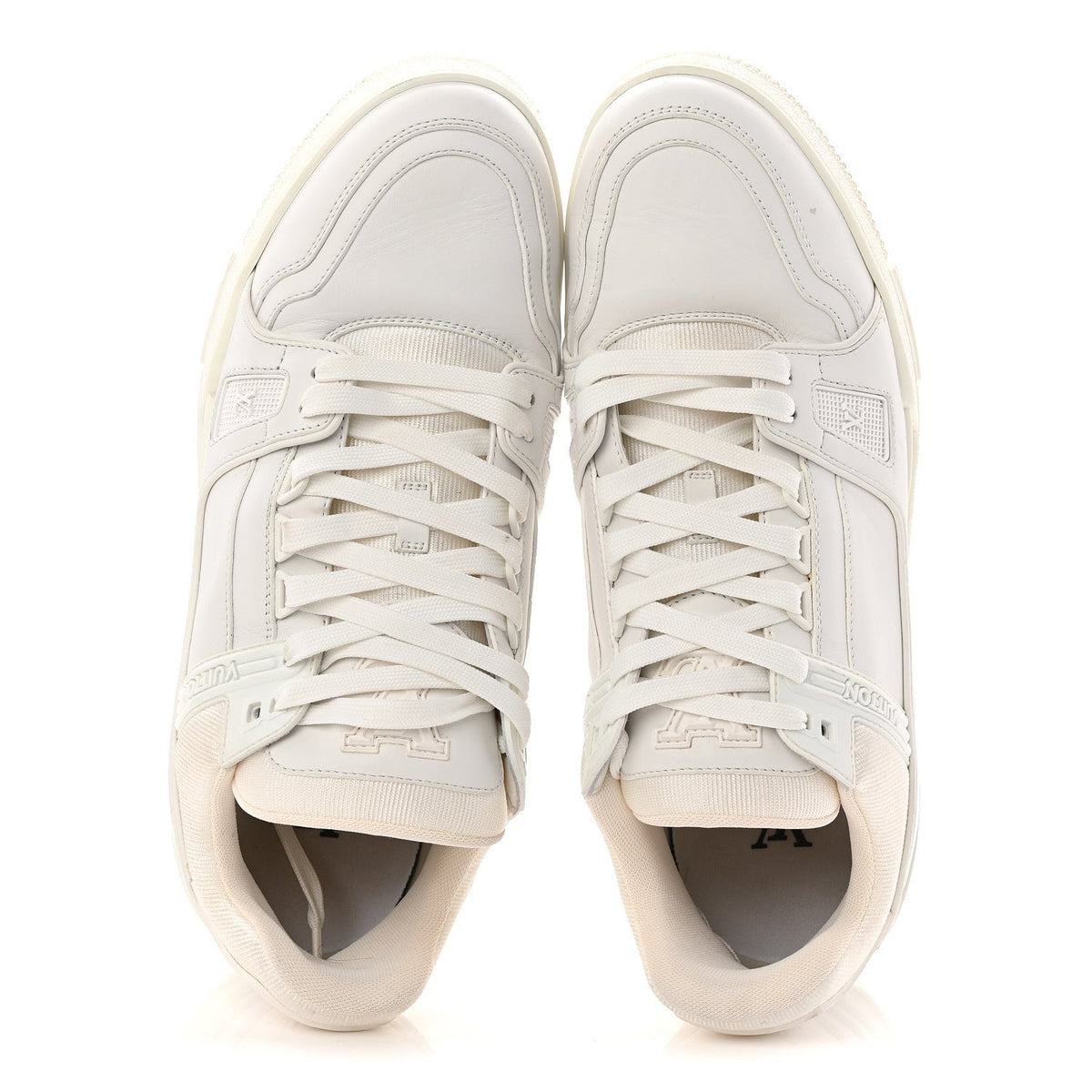 Louis Vuitton Calfskin Men's LV Trainer Sneakers 9.5 White