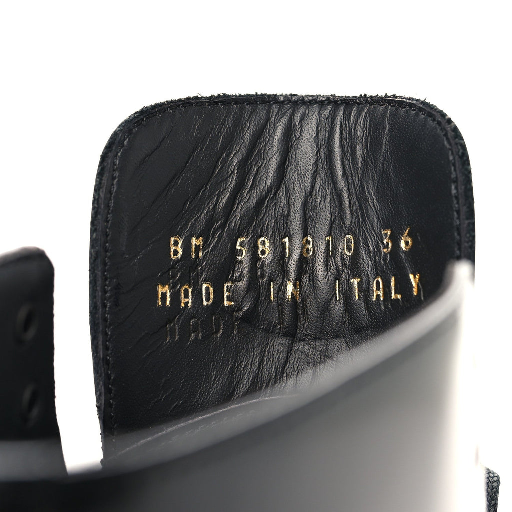 Saint Laurent Calfskin Women's Army Combat Boots 36 Black