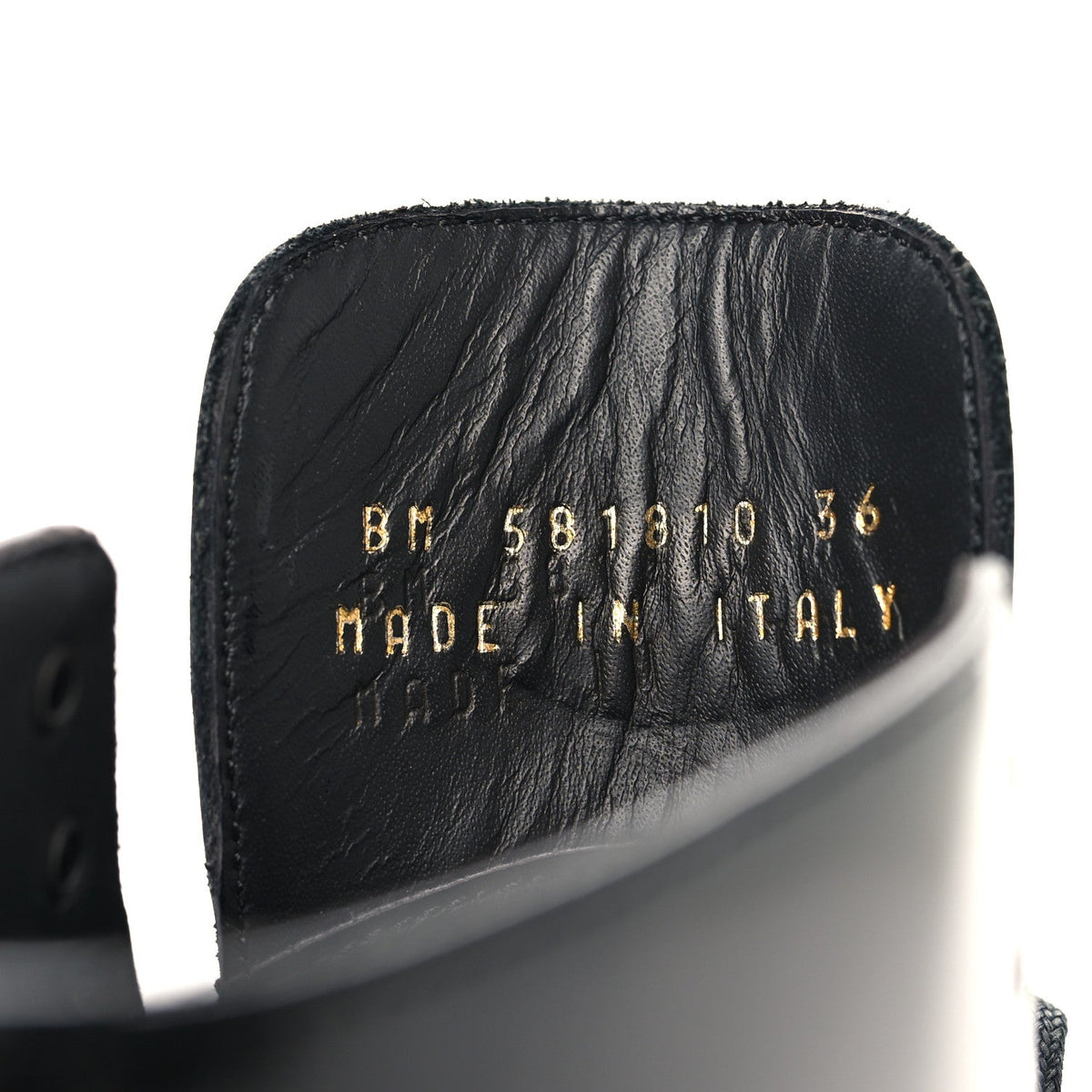 Saint Laurent Calfskin Women's Army Combat Boots 36 Black