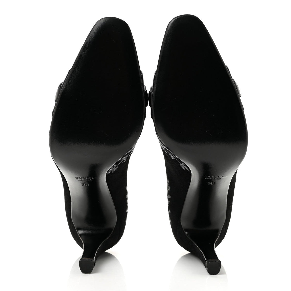 Gucci Suede Brocade Women's Pumps 9 Black