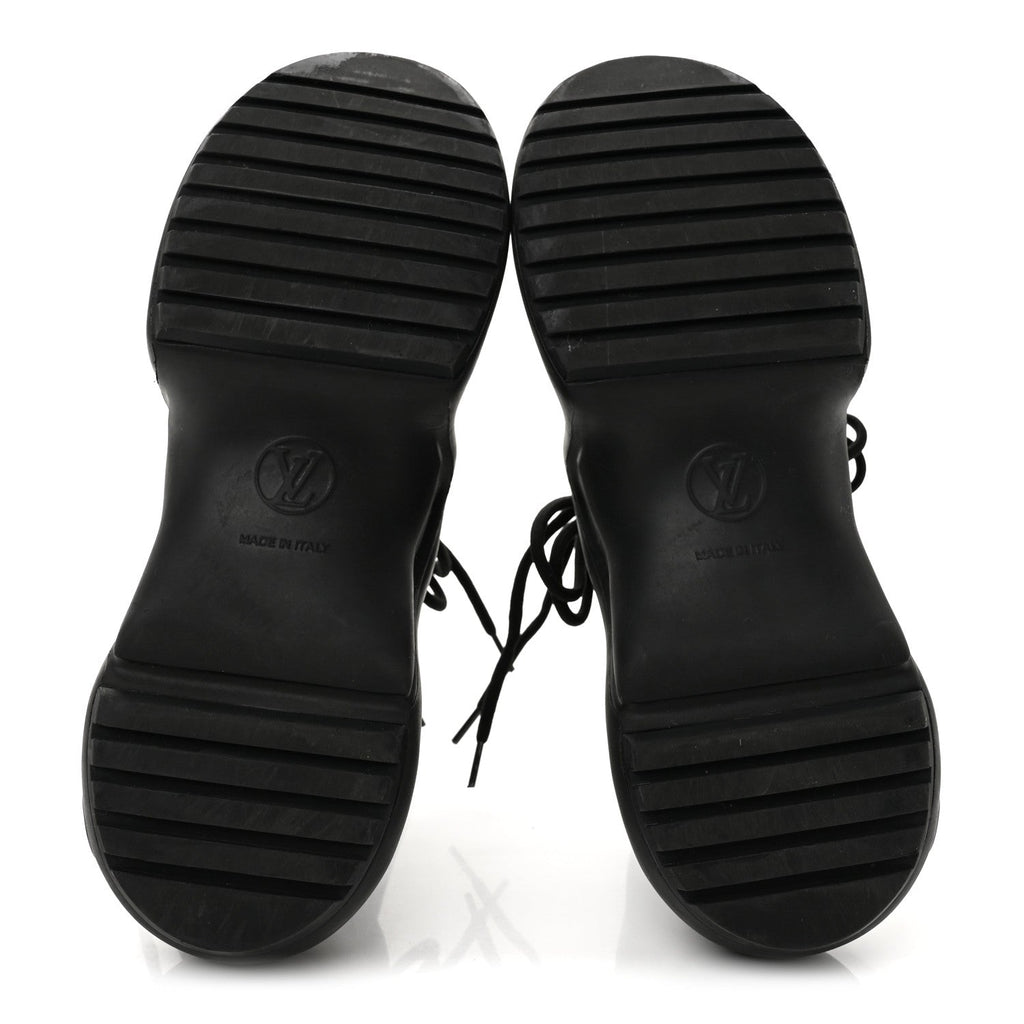 Louis Vuitton Calfskin Patent Monogram Women's LV Archlight Sneakers 37.5 Black