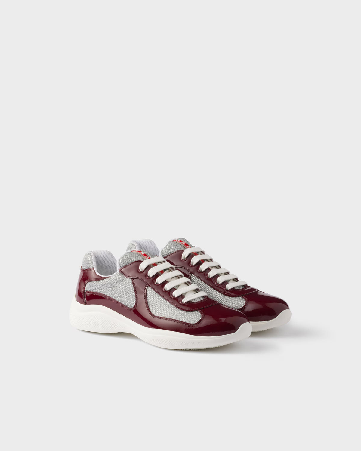Prada America's Cup Patent Leather Technical Fabric Men's Shoes