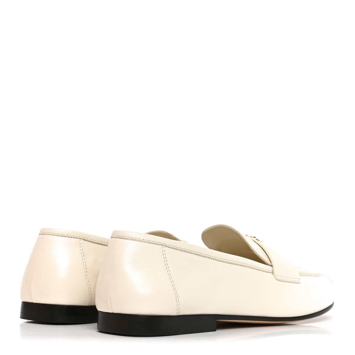 Louis Vuitton Lambskin Women's Soho Flat Loafers 40 Ecru White