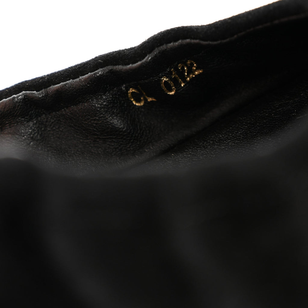 Louis Vuitton Suede Patent Women's Flirty Ballerina Bow Flats 39.5 Black