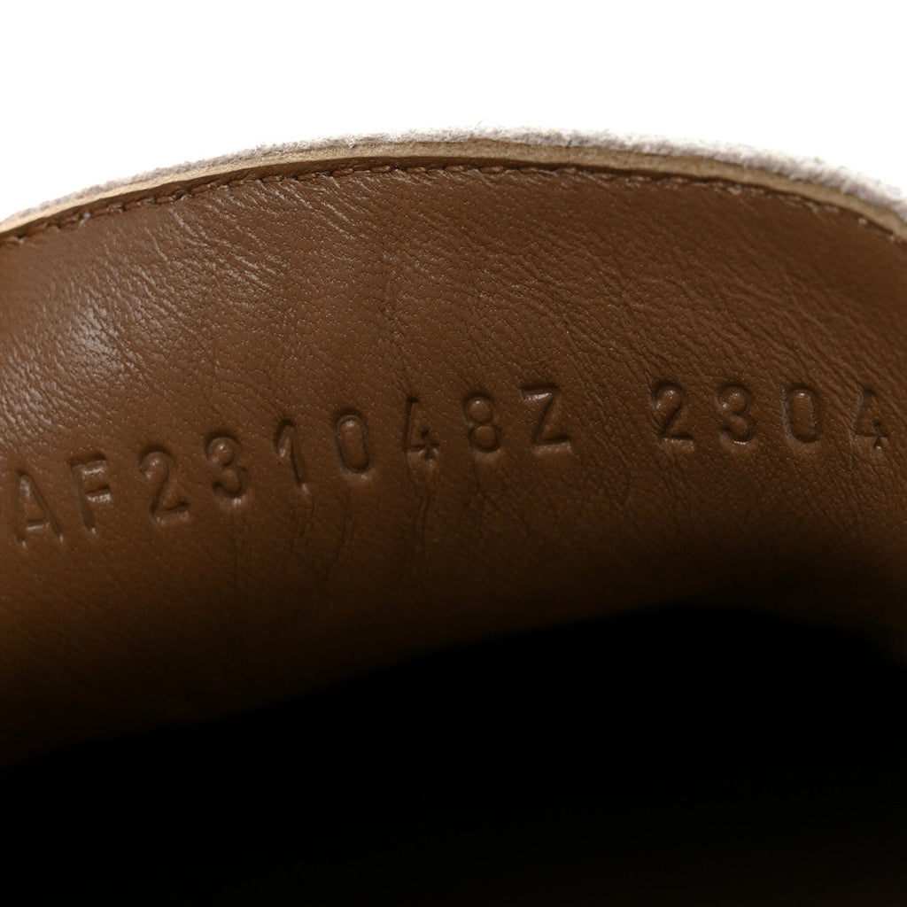 Hermès Goatskin Women's Paris Loafers 38 Beige Glaise