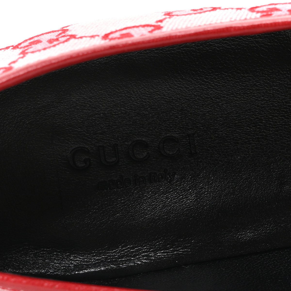 Gucci Canvas Women's GG Jordaan Loafers 37.5 Hibiscus Red