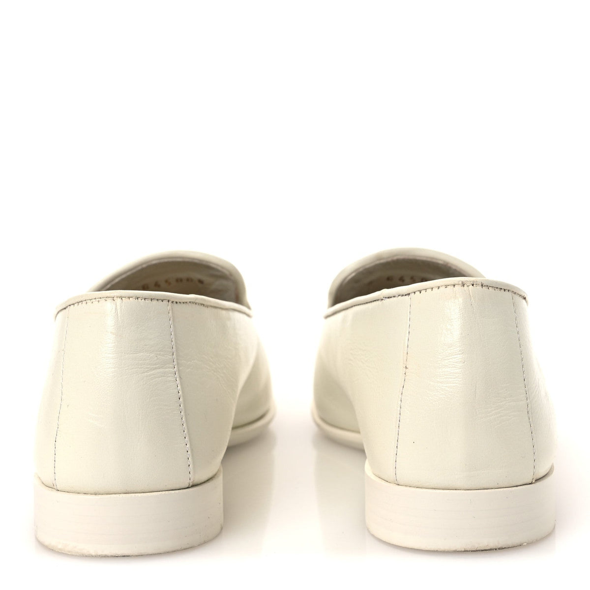 Chanel Shiny Calfskin Pearl CC Women's Mocassin Loafers 36 White