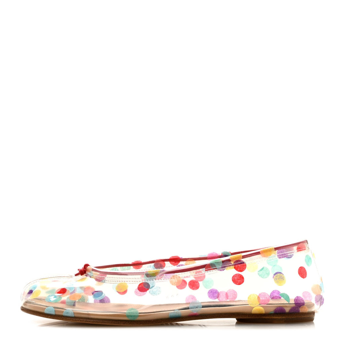 Maison Margielapvc Confetti Printed Tabi Ballerina Flats Multicolor