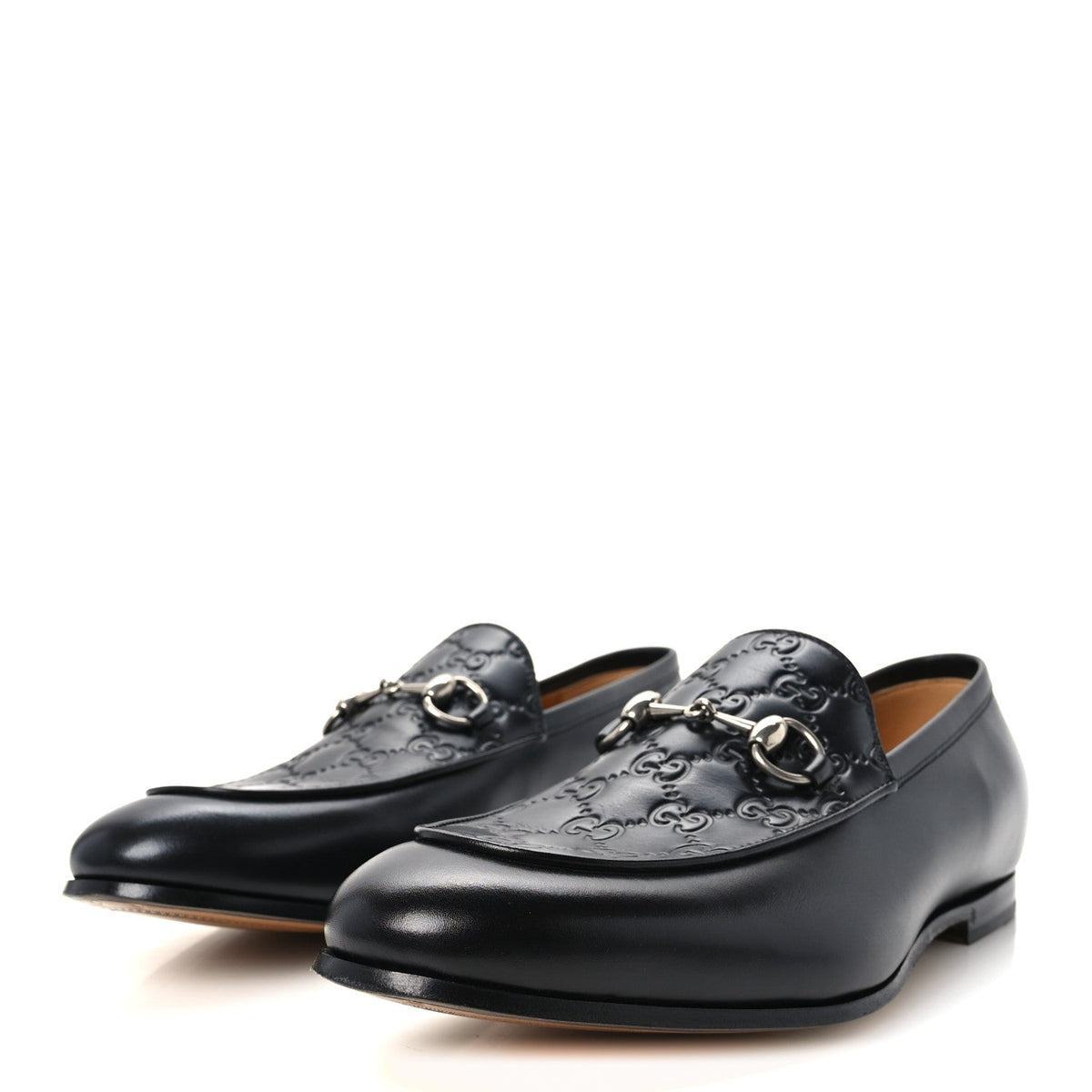 Gucci Guccissima Calfskin Men's Jordy Horsebit Loafers 9 Black