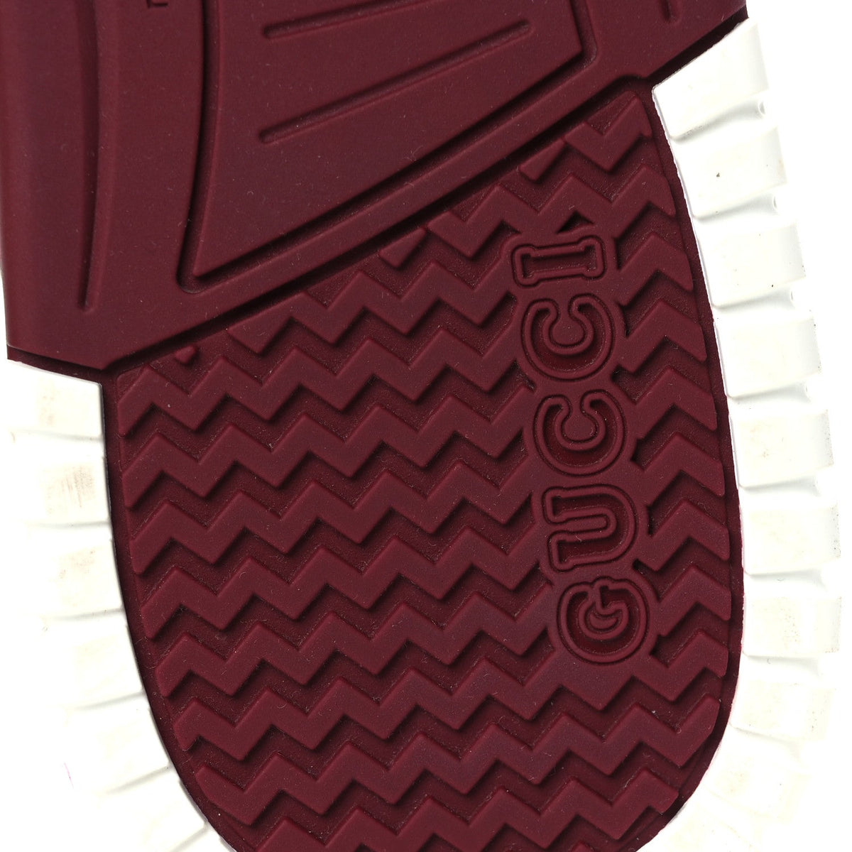 Gucci Calfskin Suede Women's Re-Web Sneakers 39.5 White Red