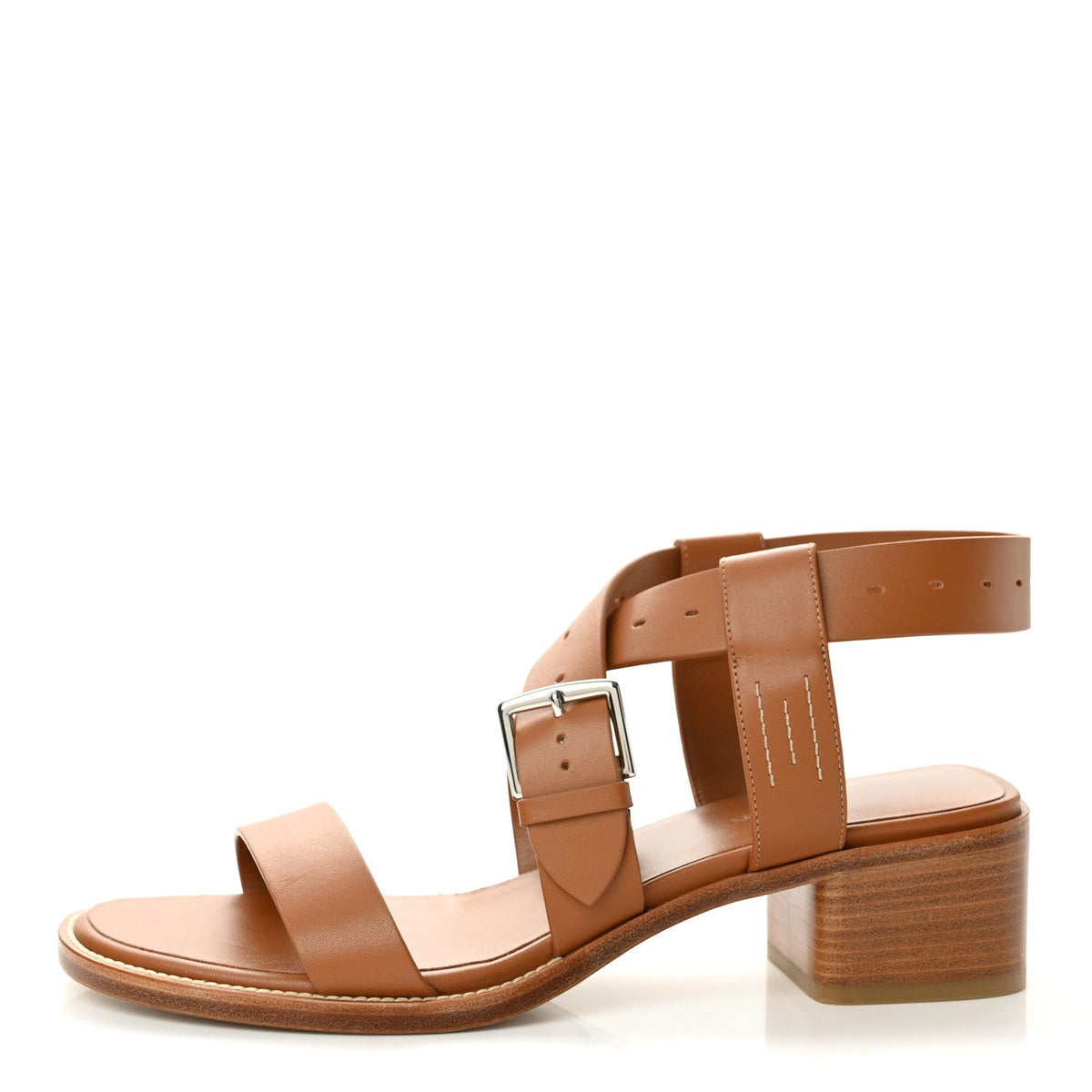 Hermes Calfskin Milly 40 Women's Sandals Naturel
