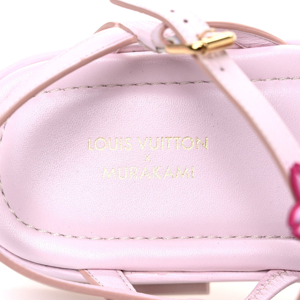 Louis Vuitton Calfskin Women's LV X TM Maya Flatform Sandals 40 Light Pink