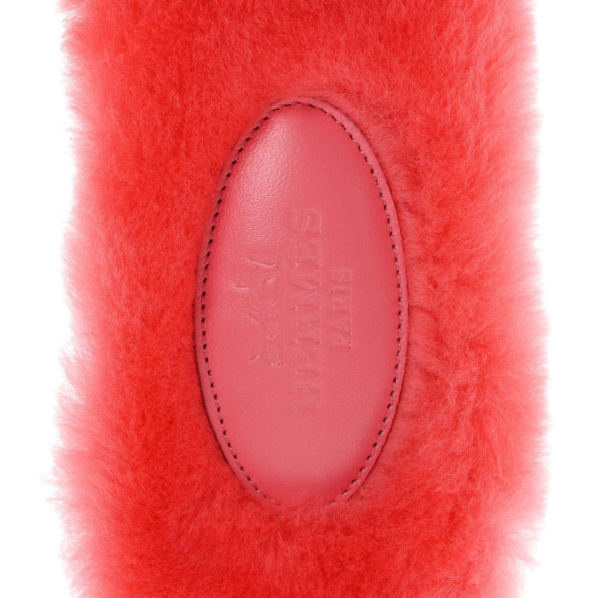 Hermès Woolskin Women's Oran Sandals 37 Rose Du Désert
