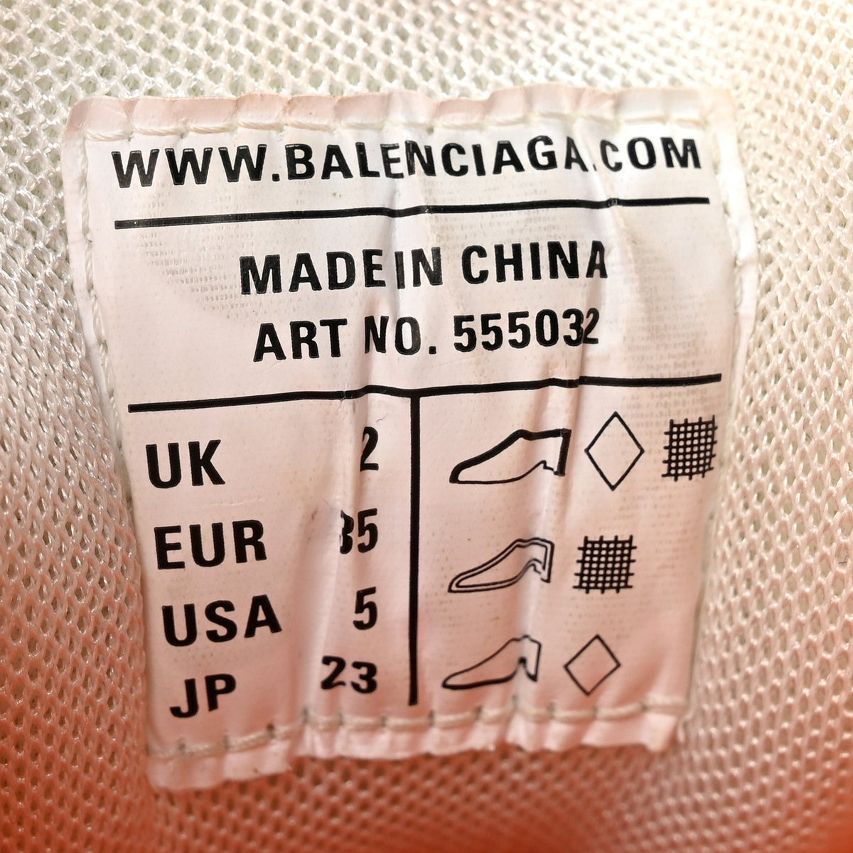 Balenciaga Mesh Women's Track Sneakers 35 White Orange