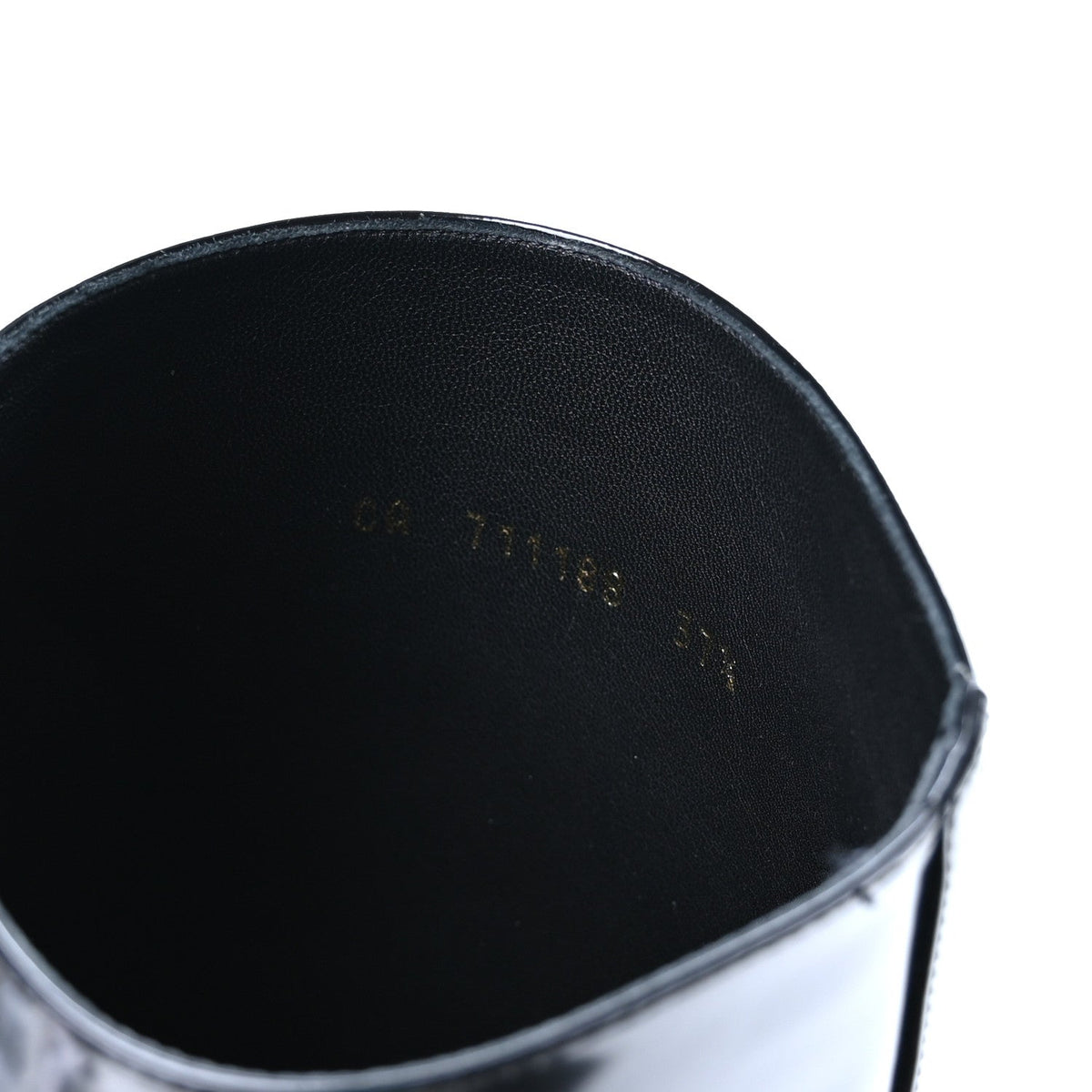 Saint Laurent Patent Calfskin Women's Linda 100 Boots 37.5 Black