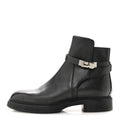 Hermes Calfskin Veo Kelly Men's Ankle Boots Black