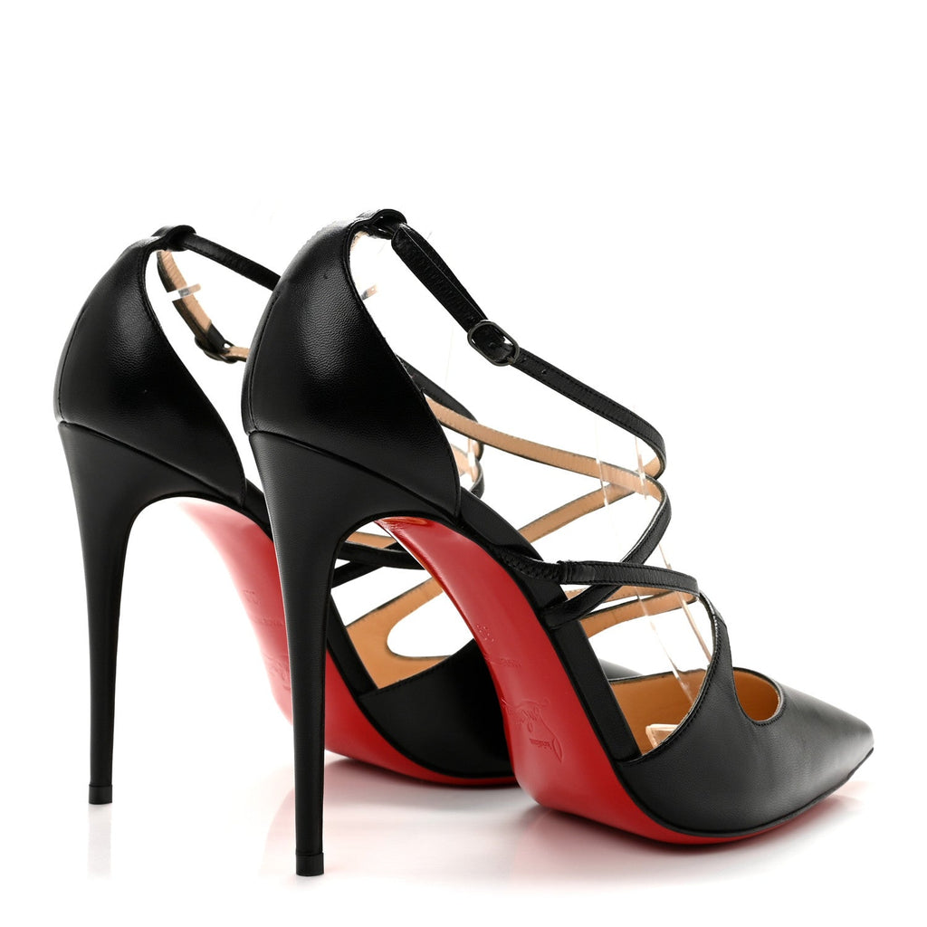 Christian Louboutin Patent Women's Crossfliketa 100 Pumps 39 Black