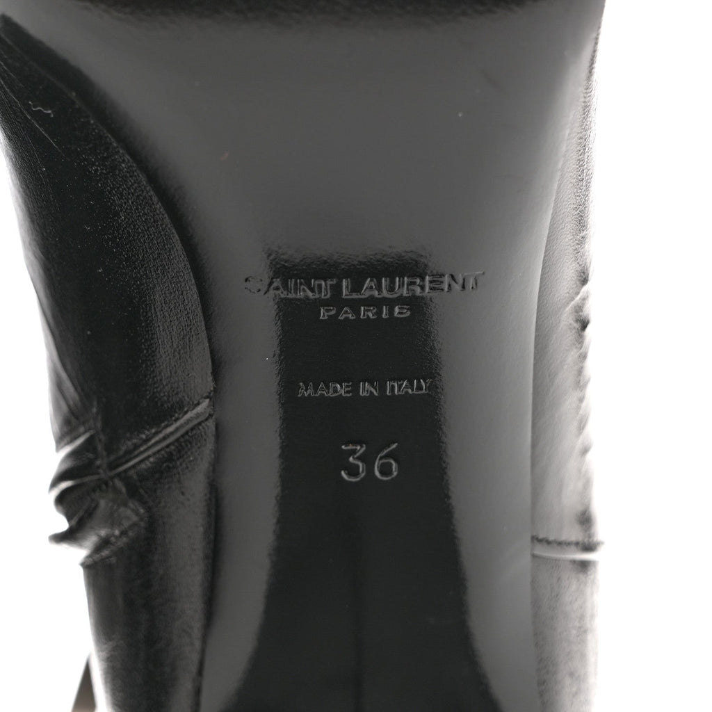 Saint Laurent Calfskin Women's Loulou 70 Uniform Ankle Boots 36 Black