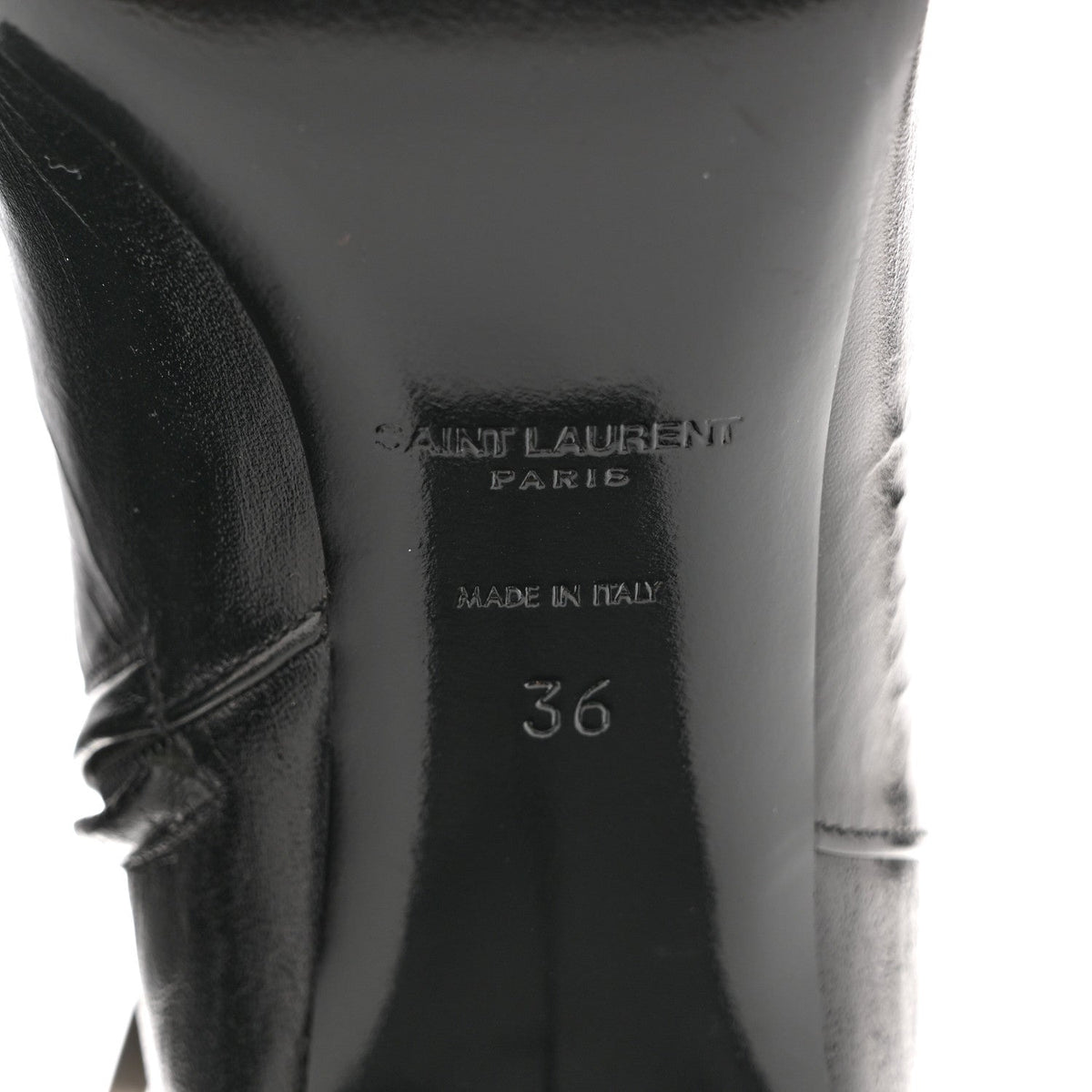Saint Laurent Calfskin Women's Loulou 70 Uniform Ankle Boots 36 Black