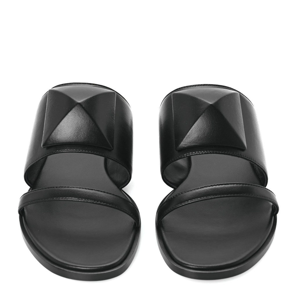 Hermès Nappa Women's Caia Slide Sandals 37.5 Black