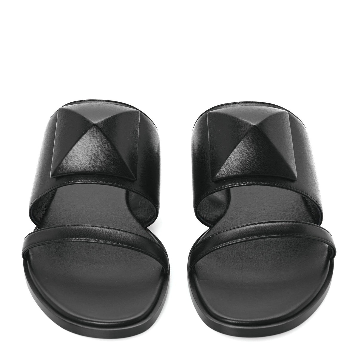 Hermès Nappa Women's Caia Slide Sandals 37.5 Black