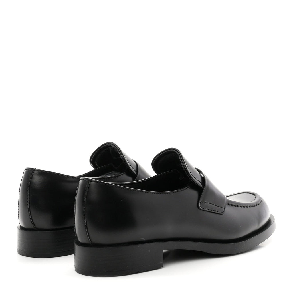 Prada Spazzolato Women's Loafers 40.5 Black