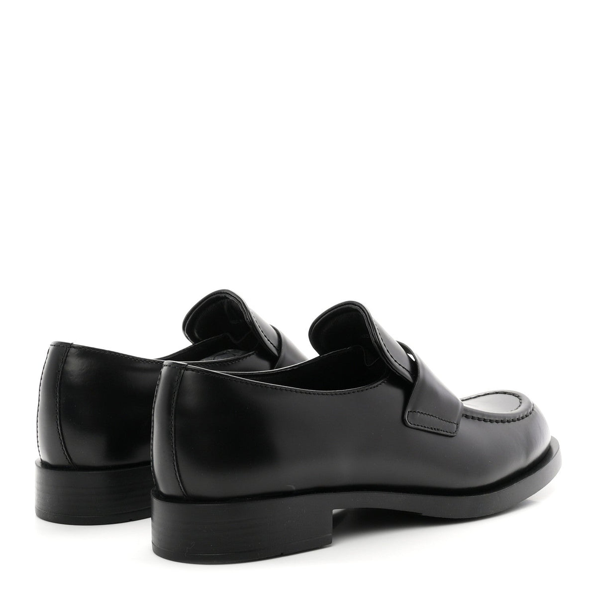 Prada Spazzolato Women's Loafers 40.5 Black