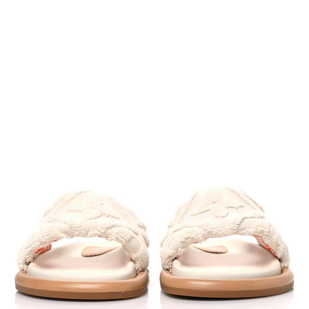 Louis Vuitton Leather Women's Bliss Comfort Mules 38.5 White