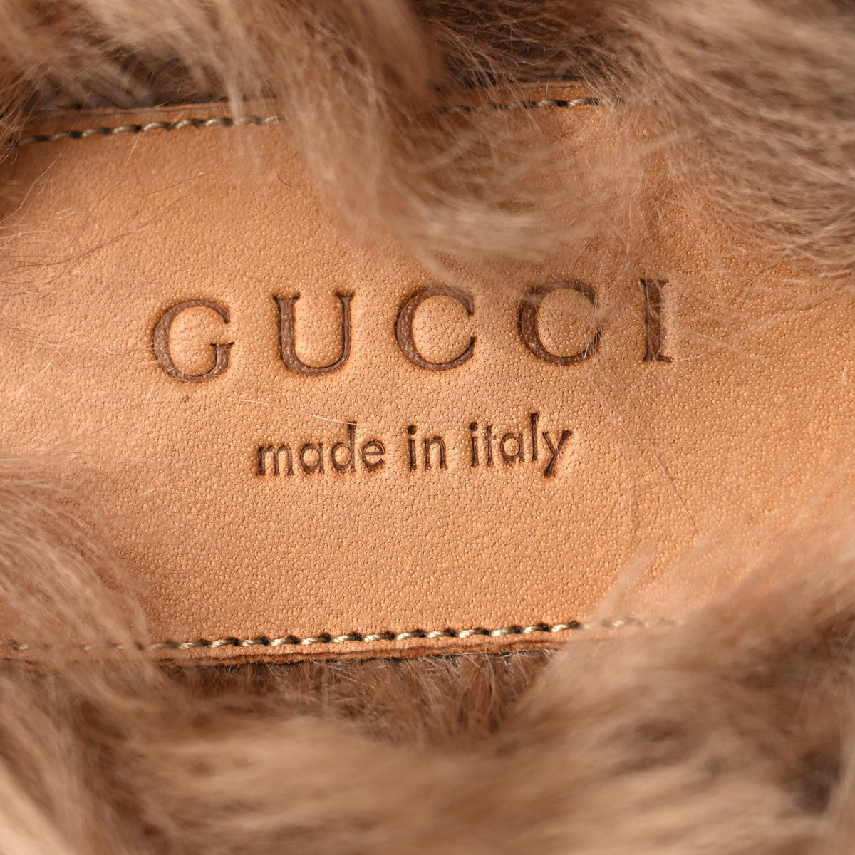 Gucci Calfskin Fur Women's Princetown Slippers 35 Black