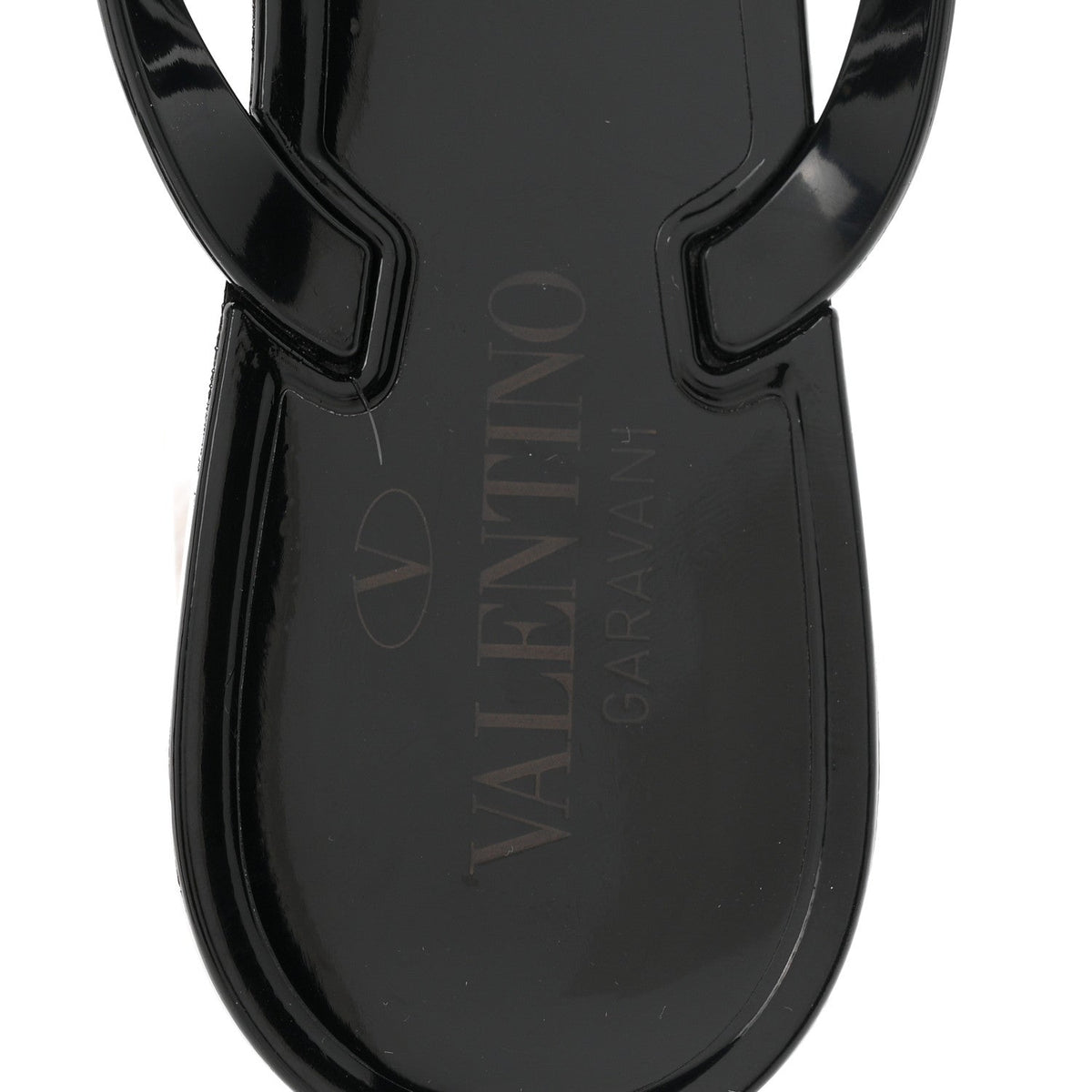Valentino Garavani PVC Jelly Women's Rockstud Bow Thong Sandals 40 Black