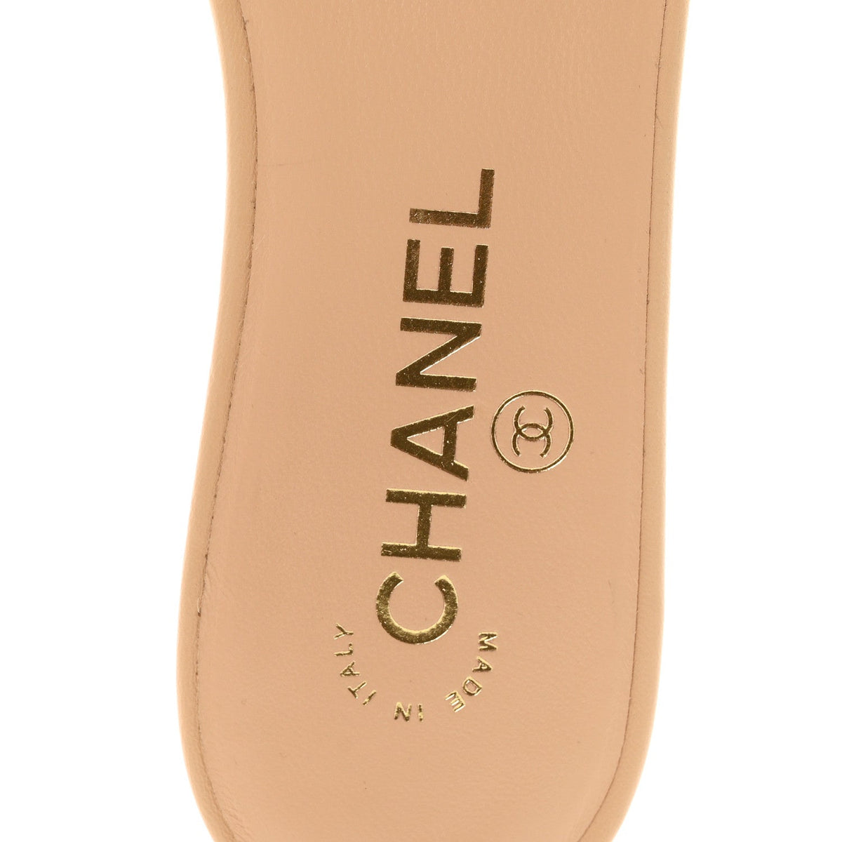 Chanel Lambskin CC Cutout Sandal Women's Mules