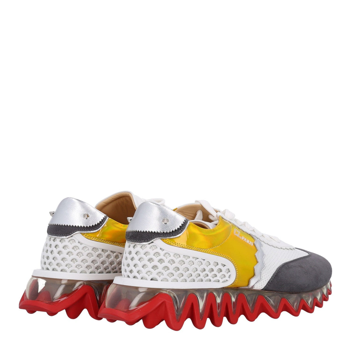 Christian Louboutin Suede Calfskin Men's Loubishark Sneakers 43 Versio