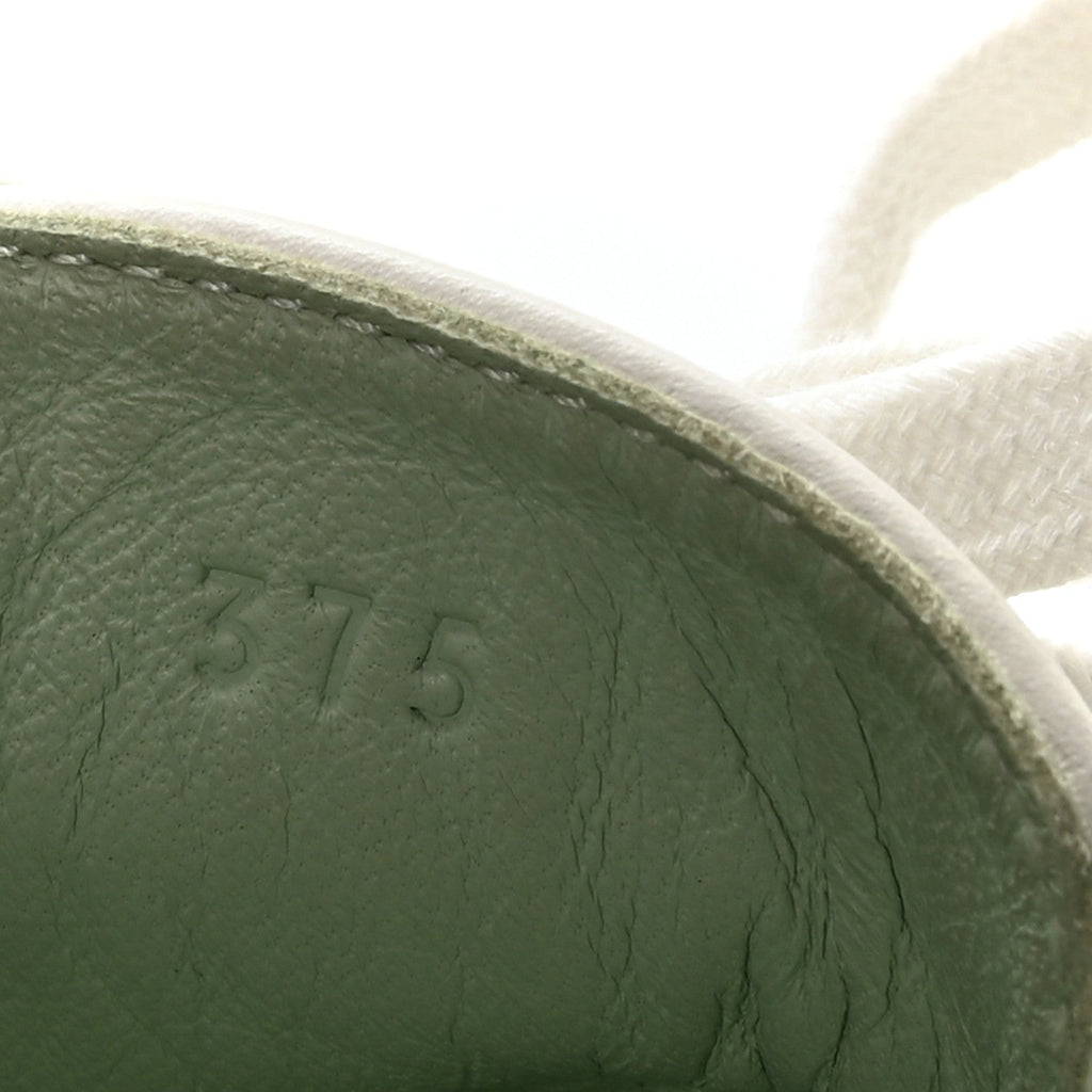 Hermès Crocodile Calfskin Women's Deep Sneakers 37.5 White Vert Jade