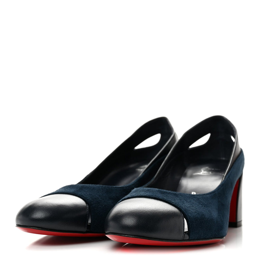 Christian Louboutin Suede Nappa Women's Miss Duvette 55mm Pumps 36.5 Marine