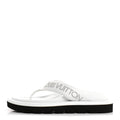 Louis Vuitton Calfskin Women's Logo Studded Pillow Flat Sandals 35 White