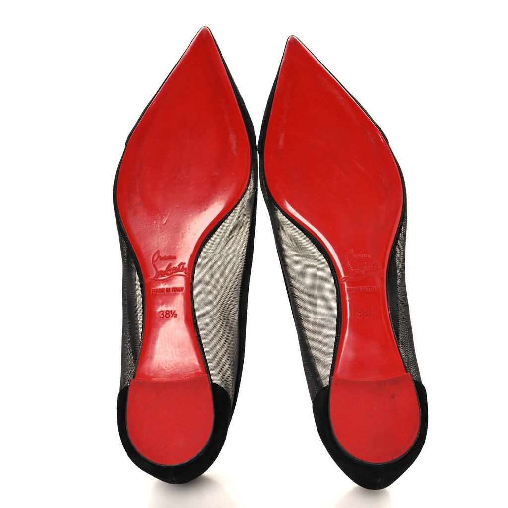 Christian Louboutin Veau Velours Rete Galativi Women's Flats Black