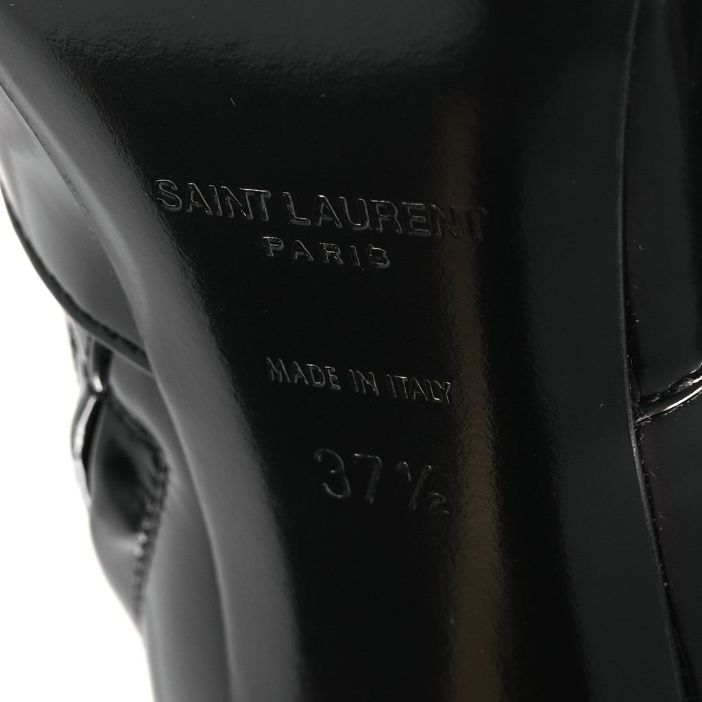 Saint Laurent Vitello Marilyn Women's Auteuil 105 Boots 37.5 Black