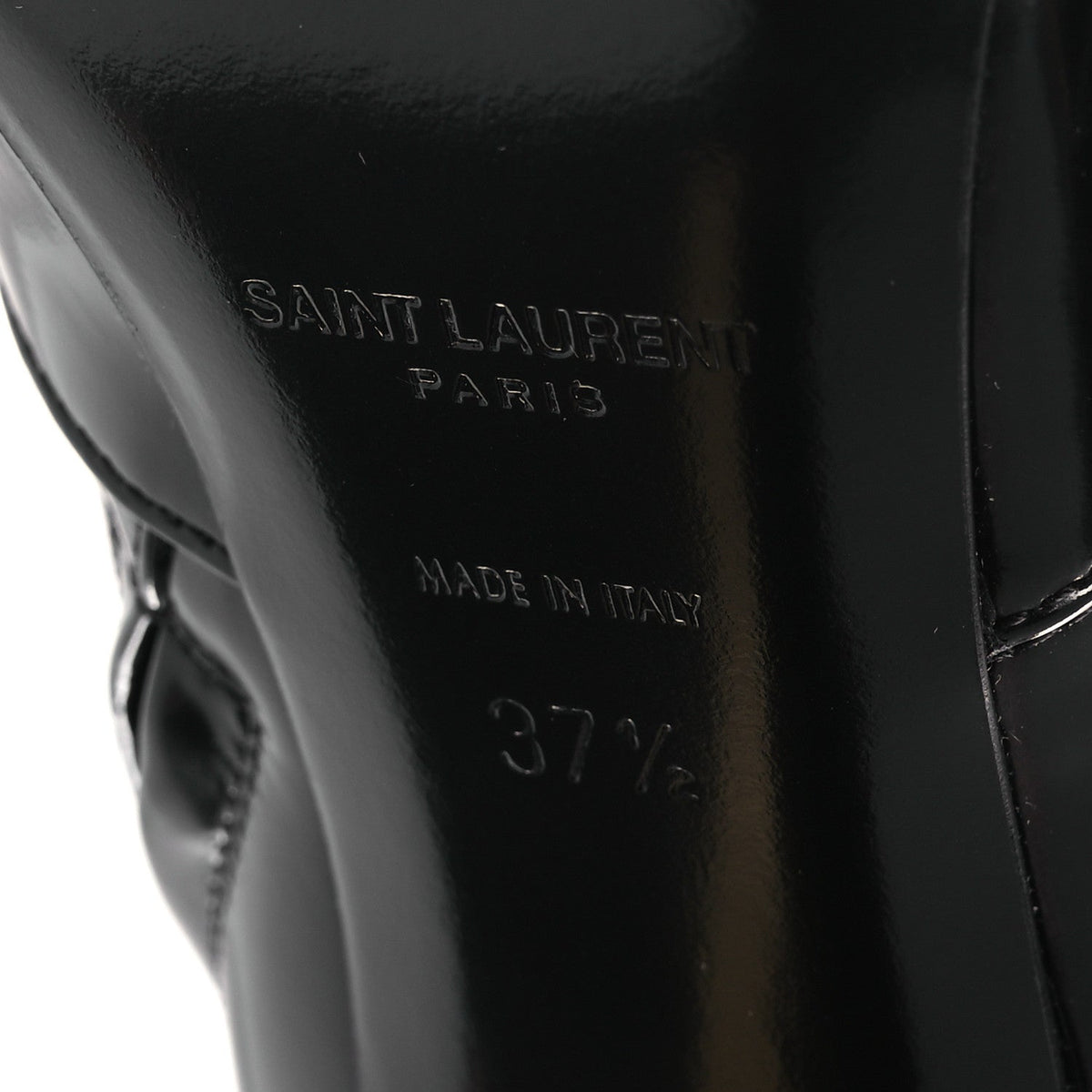 Saint Laurent Vitello Marilyn Women's Auteuil 105 Boots 37.5 Black